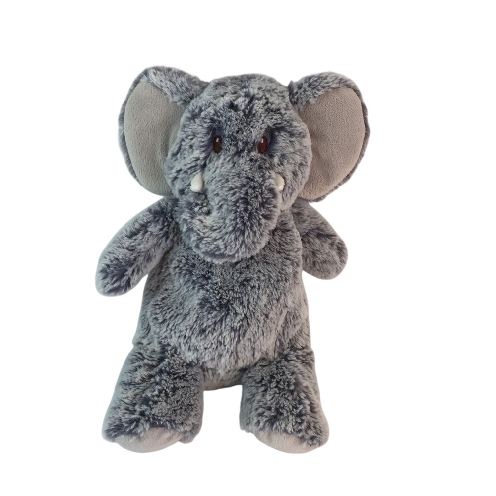Animal Adventure Plush Elephant 12" Gray Frosted Short Tusks Stuffed Animal 2018